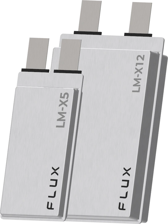 FLUX LM-X5 and LM-X12 lithium metal pouch cells